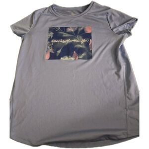 Girls Sz XL 14/16 Blue Floral Target All-in-Motion  shirt: pre-owned